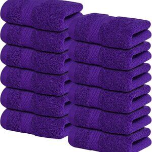 Infinitee Xclusives Premium Wash Cloths for Showering [13x13], 100% Cotton washc